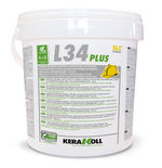 Adhesivo orgánico mineral, referencia L34 Plus de Kerakoll. Parte A + parte B. Claro